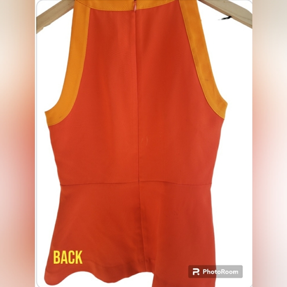 Banana Republic Orange Sleeveless Peplum Top - Picture 2 of 5